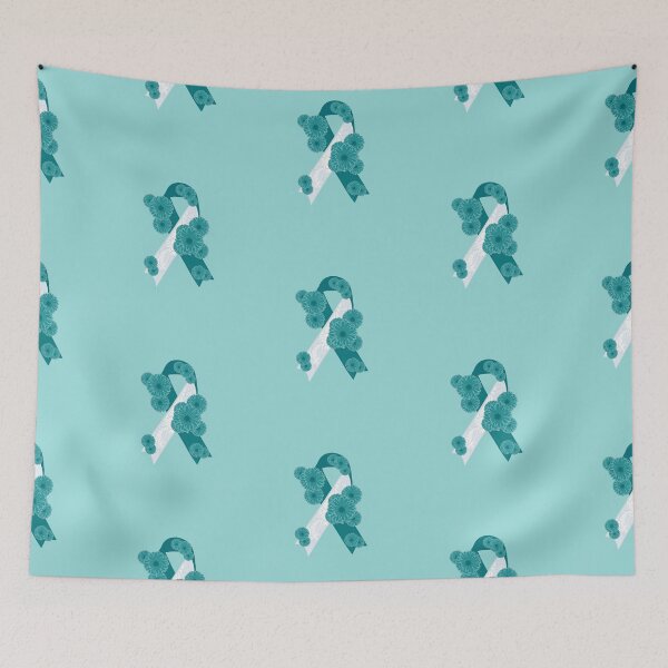 Item preview, Cervical Cancer Awareness Ribbon With Butterfly Print And Flowers designed and sold by DreamFruit11.