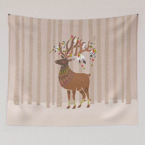 Item preview, elk deer forest illustration designed and sold by nicedayillu.
