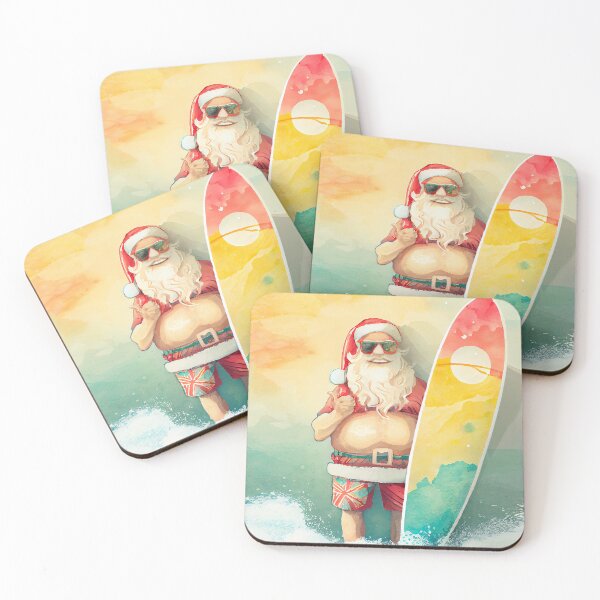 Item preview, Surfing Santa designed and sold by whimsykel.