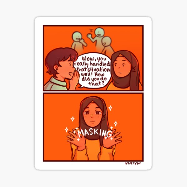"Autistic Masking" Sticker for Sale by vimiyui | Redbubble
