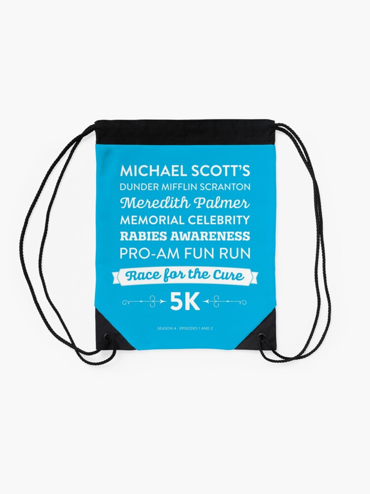 Alternate view of The Office - Rabies Awareness Fun Run Drawstring Bag