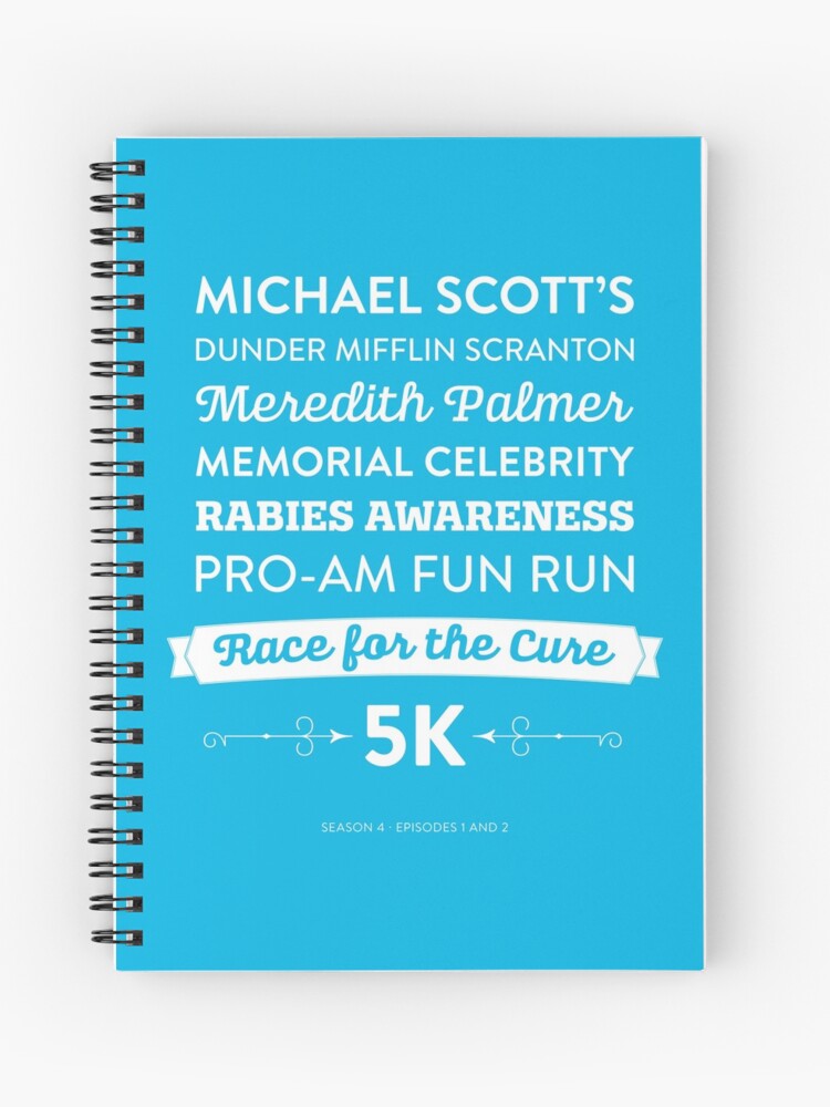 The Office Rabies Awareness Fun Run Spiral Notebook By