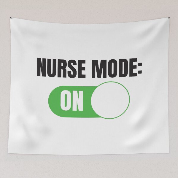 Item preview, Nurse Mode: ON (For Light Background) designed and sold by thecatcouch.