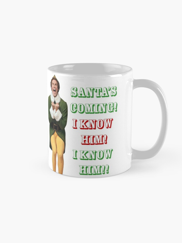 Buddy The Elf Ceramic Travel Mug w/Lid From Elf The Movie