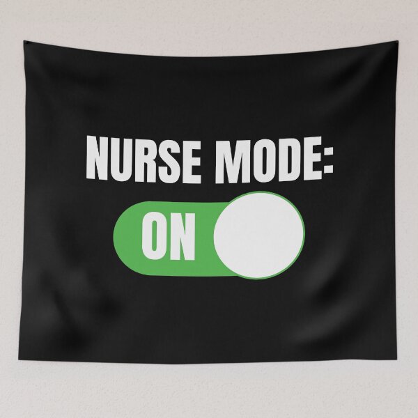Item preview, Nurse Mode: ON (For Dark Background) designed and sold by thecatcouch.