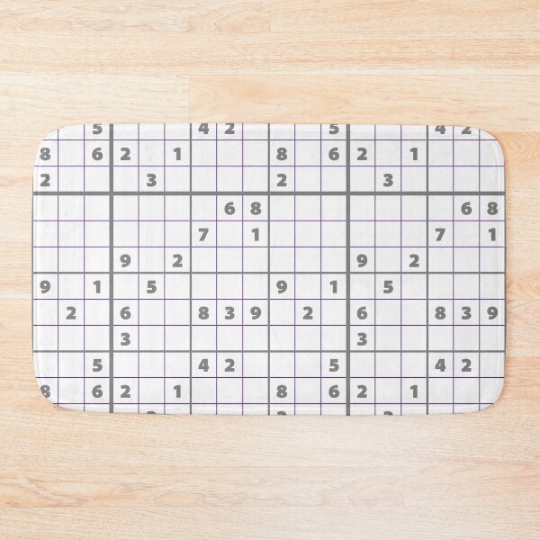 Item preview, Sudoku Puzzle Grey and Purple | Puzzle #2 designed and sold by beanibooi.