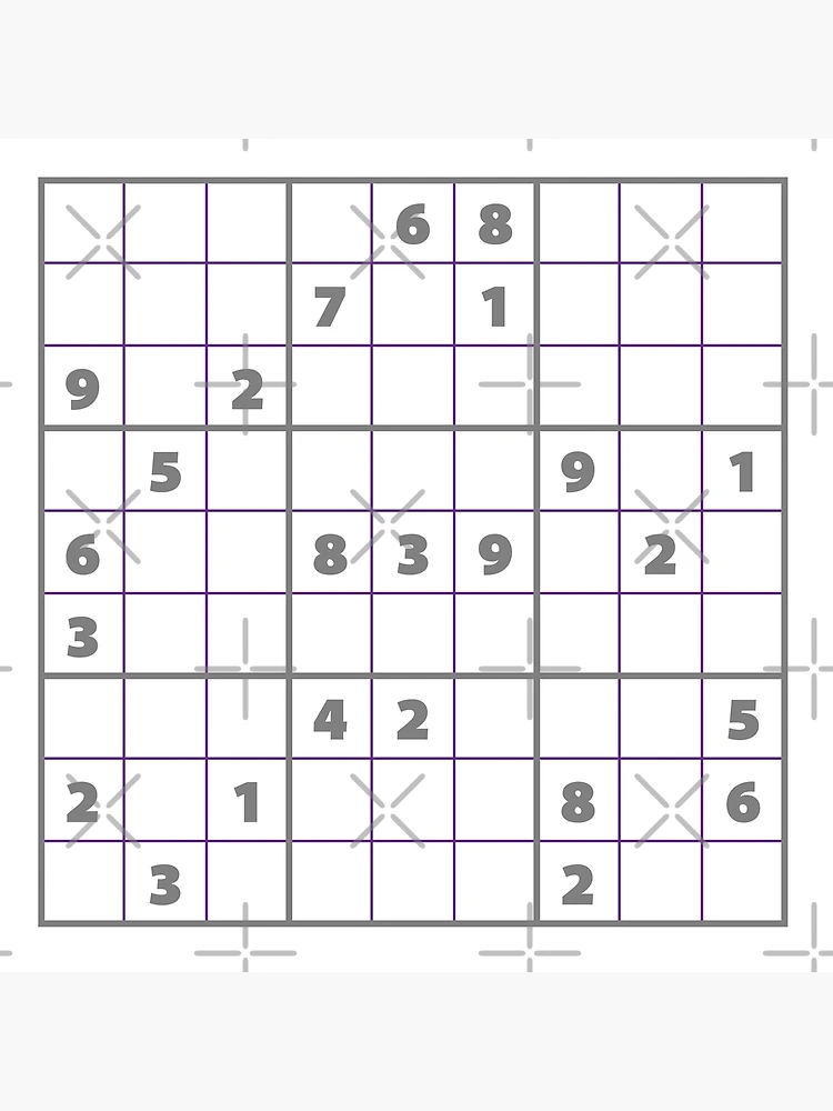 Sudoku Puzzle Blue and White, Puzzle #1 Art Board Print for Sale by  beanibooi