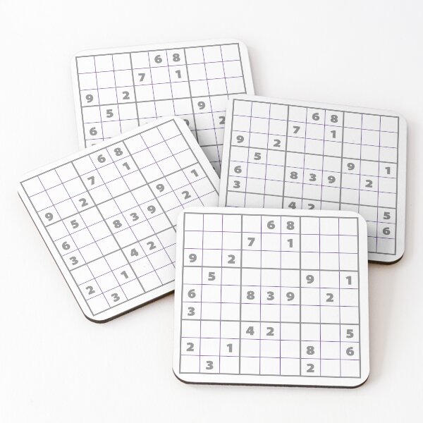 Item preview, Sudoku Puzzle Grey and Purple | Puzzle #2 designed and sold by beanibooi.