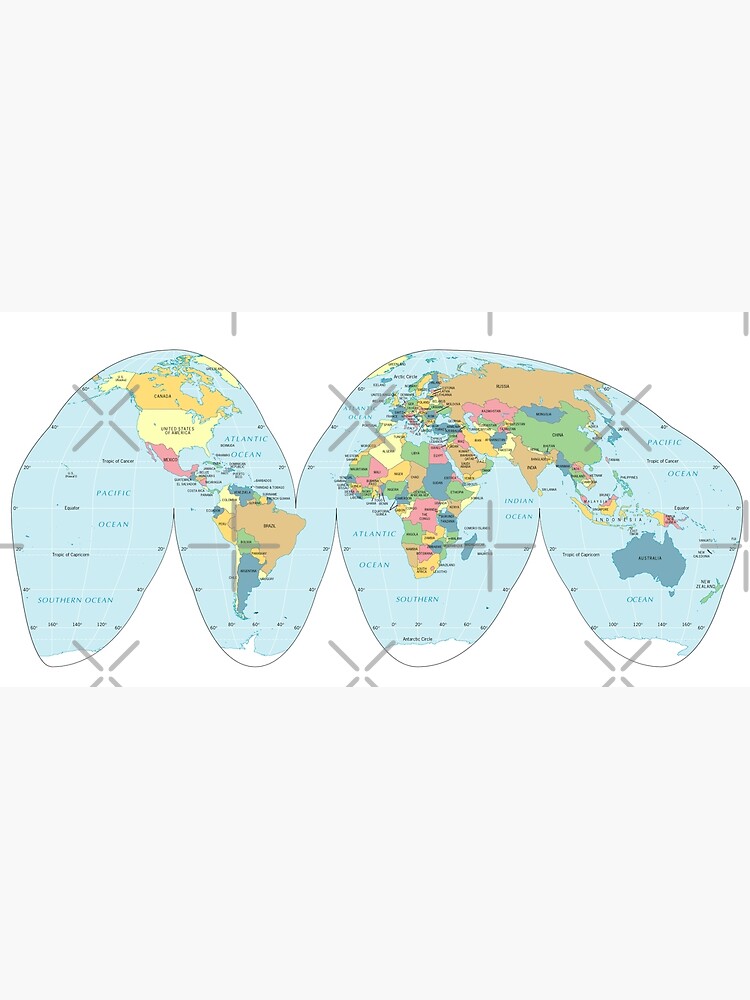 Authagraph World Map Poster For Sale By Cutegirlyart Redbubble