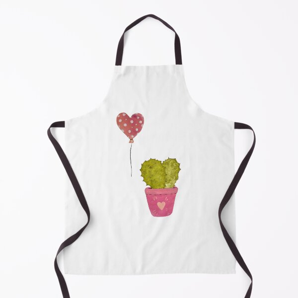 Item preview, Balloon cactus red heart texture watercolor sketch designed and sold by Yana Mustafina | Boho Soulful Designs.