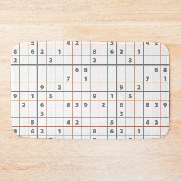 Item preview, Sudoku Puzzle Grey and Orange | Puzzle #4 designed and sold by beanibooi.