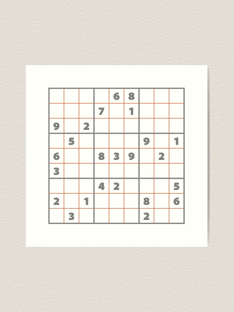 sudoku-puzzle-grey-and-orange-puzzle-4-art-print-for-sale-by-beanibooi-redbubble