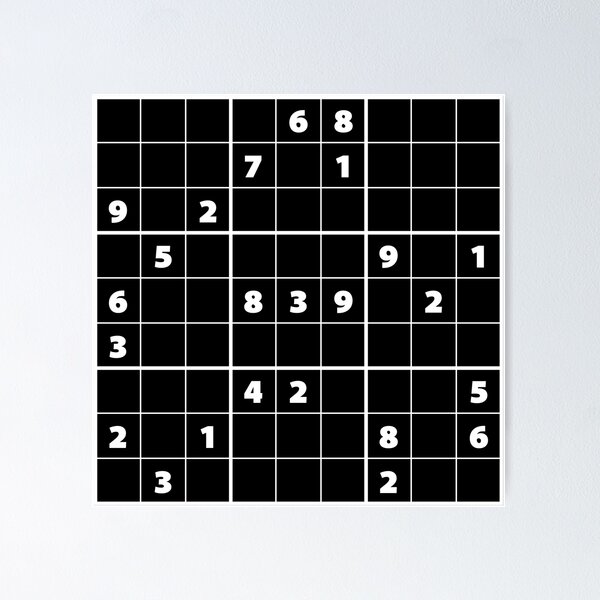 Sudoku Puzzle Blue and White  Puzzle #3 Poster for Sale by