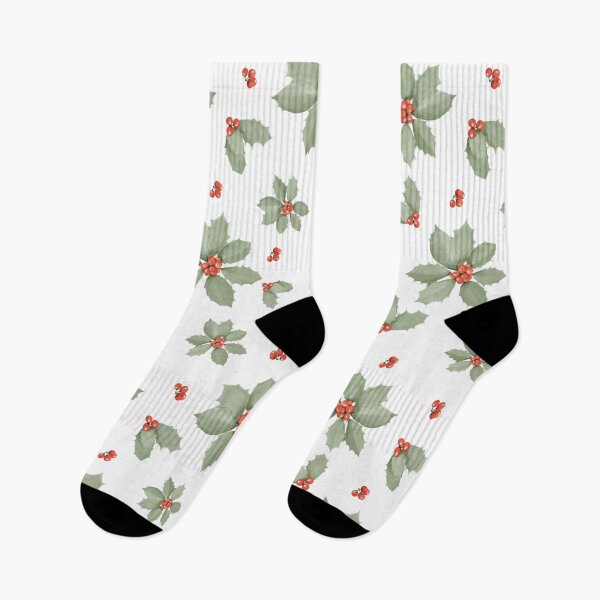 Item preview, Poinsettia flower and winter red berries -04.2022 designed and sold by designveralee.