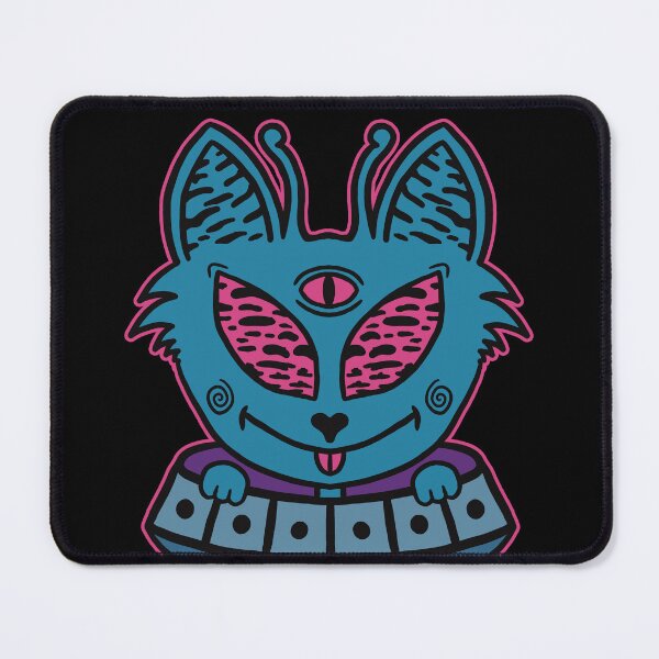 Item preview, psychedelic cat as ufo designed and sold by define design.