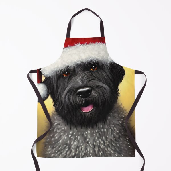 Item preview, Christmas Bouvier Des Flandres Wearing A Santa Hat designed and sold by ZenEverAI.