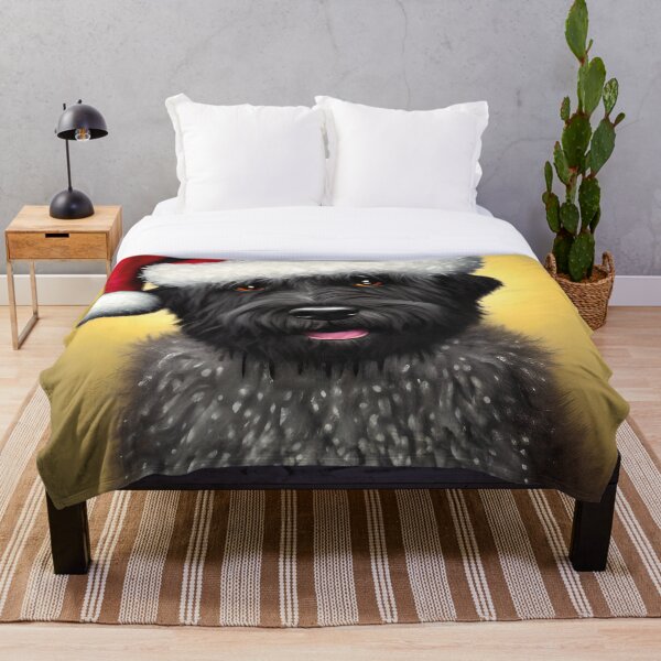 Artikelvorschau, Weihnachten Bouvier Des Flandres trägt eine Weihnachtsmütze entworfen und verkauft von ZenEverAI.