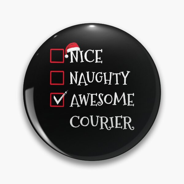 Item preview, Nice Naughty Awesome Courier Funny Santa Claus Christmas List designed and sold by Elia-Art.