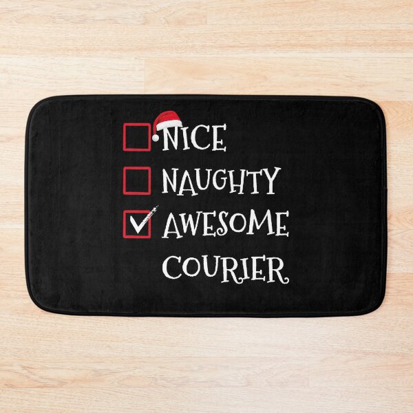 Item preview, Nice Naughty Awesome Courier Funny Santa Claus Christmas List designed and sold by Elia-Art.