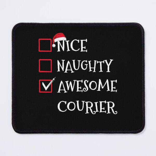 Item preview, Nice Naughty Awesome Courier Funny Santa Claus Christmas List designed and sold by Elia-Art.