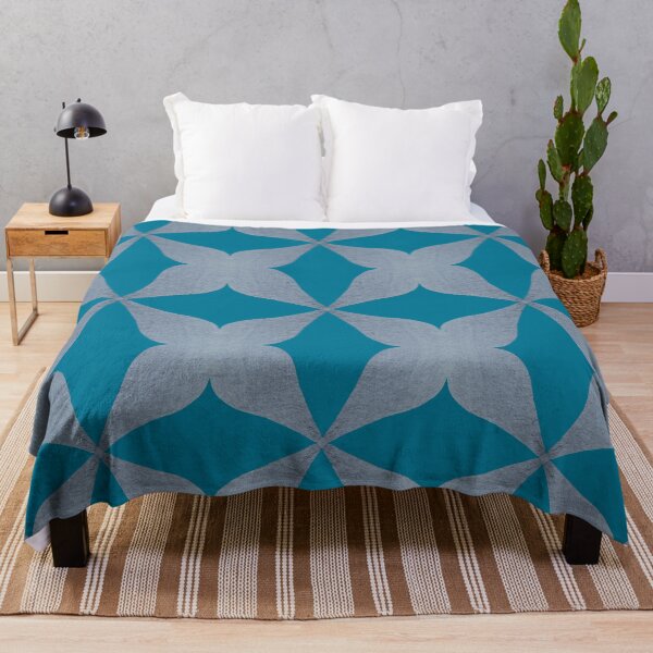 Item preview, Aqua Retro Geometric designed and sold by Jane Izzy Designs.