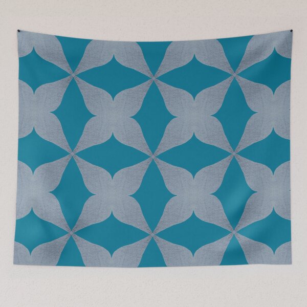 Item preview, Aqua Retro Geometric designed and sold by Jane Izzy Designs.