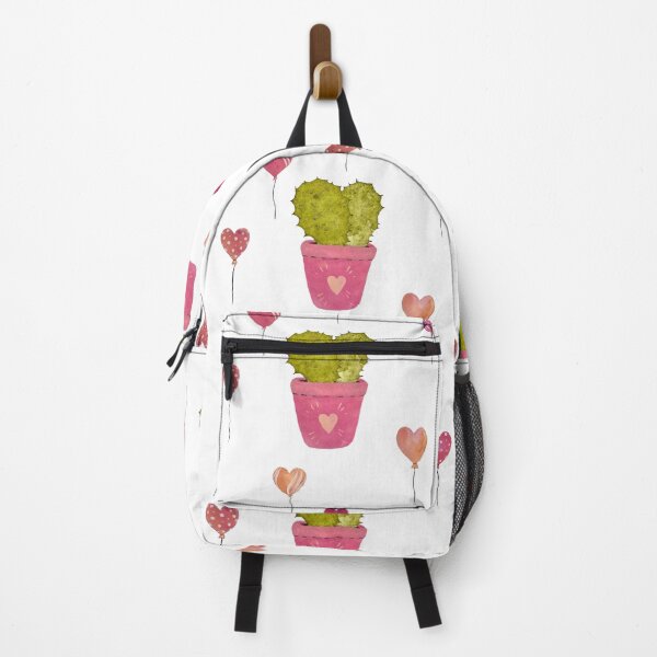 Item preview, Cactus balloon pink cute pattern a watercolor designed and sold by Yana Mustafina | Boho Soulful Designs.