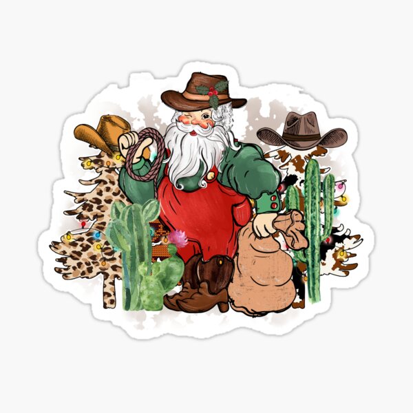 Item preview, Santa Claus Cowboy Retro Colors designed and sold by Lmaf77.