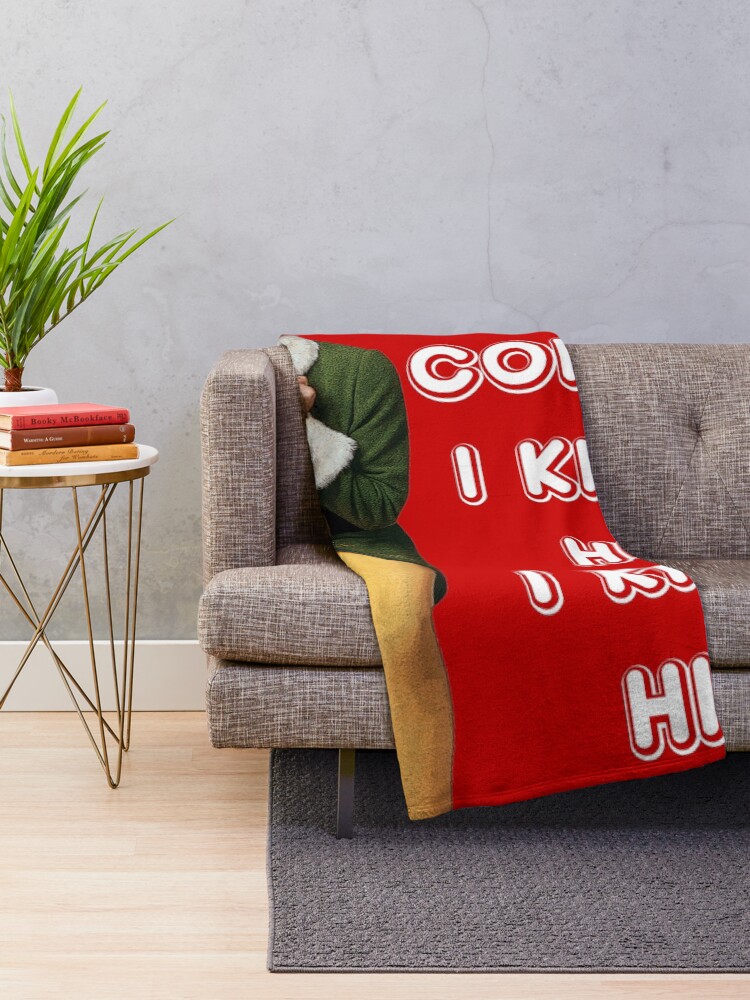 Alternate view of SANTA'S COMING! I KNOW HIM! Elf The Movie Will Ferrell Buddy Christmas Throw Blanket