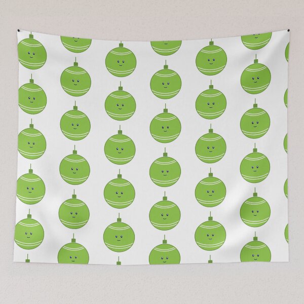 Item preview, Happy Christmas Ornament - Green Bauble designed and sold by beanibooi.