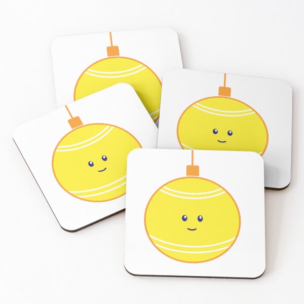 Item preview, Happy Christmas Ornament - Yellow Bauble designed and sold by beanibooi.