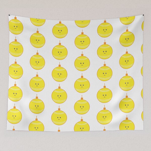 Item preview, Happy Christmas Ornament - Yellow Bauble designed and sold by beanibooi.