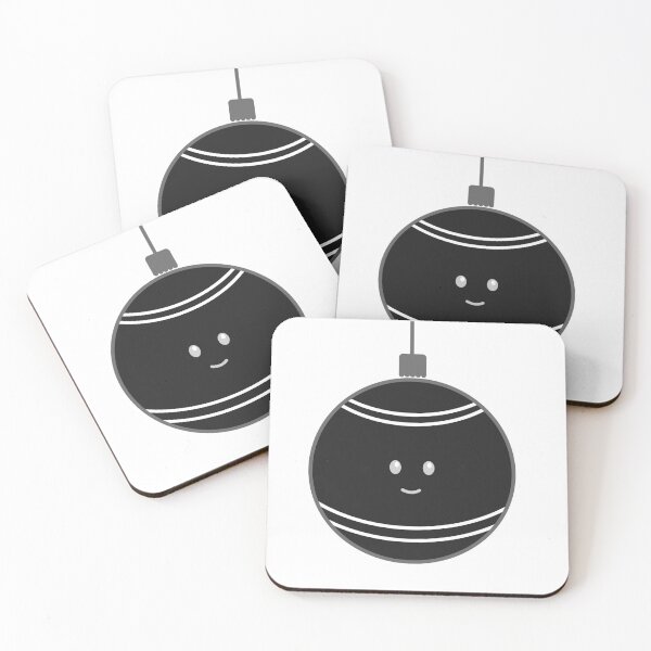 Item preview, Happy Christmas Ornament - Black Bauble designed and sold by beanibooi.