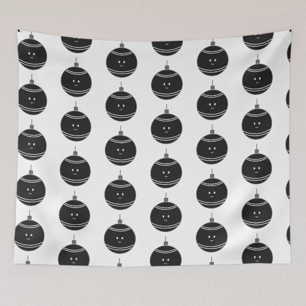 Item preview, Happy Christmas Ornament - Black Bauble designed and sold by beanibooi.