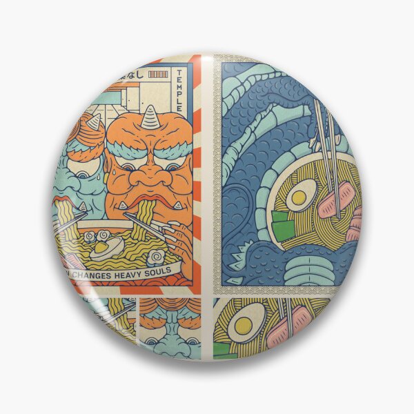 Aperçu de l'œuvre Temple Ramen rétro créée et vendue par Oni Kanzen.