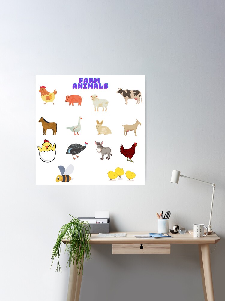 Farm Animals Sticker by Number Cards - 24 Pc.