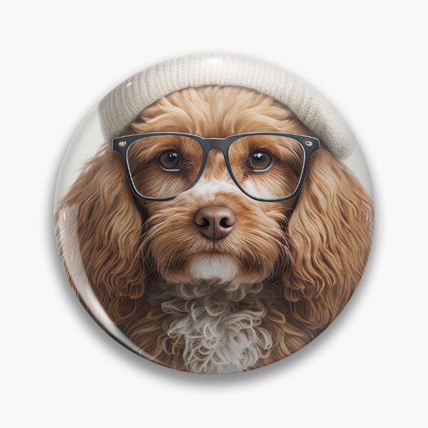 Item preview, Milo - Hipster Cavapoo Dog designed and sold by zoomzoomies.