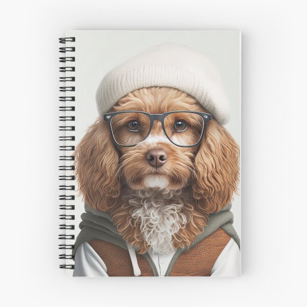 Item preview, Milo - Hipster Cavapoo Dog designed and sold by zoomzoomies.