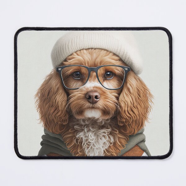 Item preview, Milo - Hipster Cavapoo Dog designed and sold by zoomzoomies.