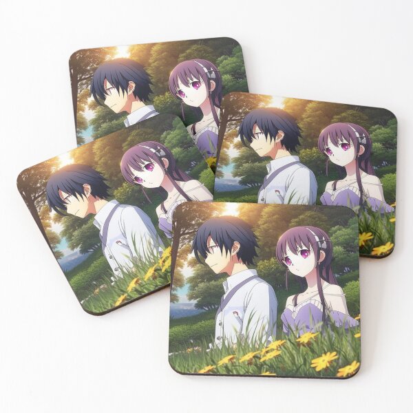 Item preview, Serene Anime Couple in Nature - Tranquil Love & Harmonious Connection designed and sold by ElLocoMus.