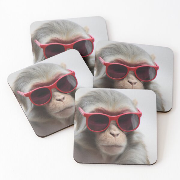 Item preview, Monkey wearing red glasses  designed and sold by DeversDesigns.