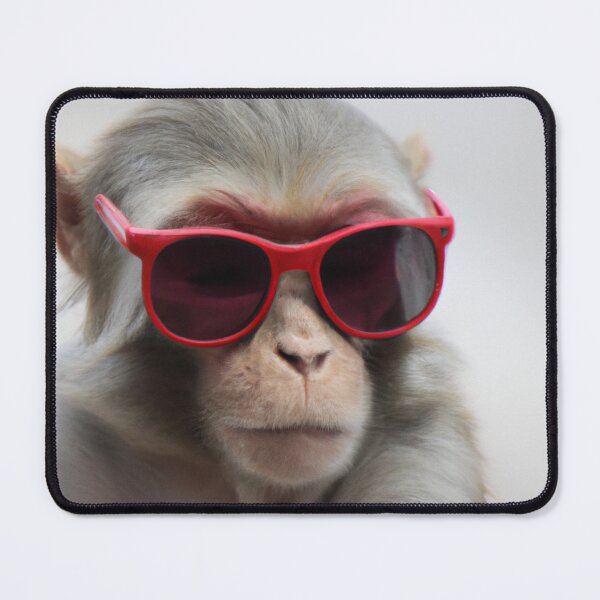 Item preview, Monkey wearing red glasses designed and sold by DeversDesigns.