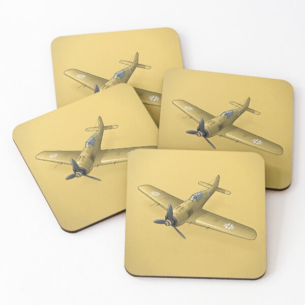 Item preview, Focke Wulf FW-190 in yellow designed and sold by sunsetgraphics.