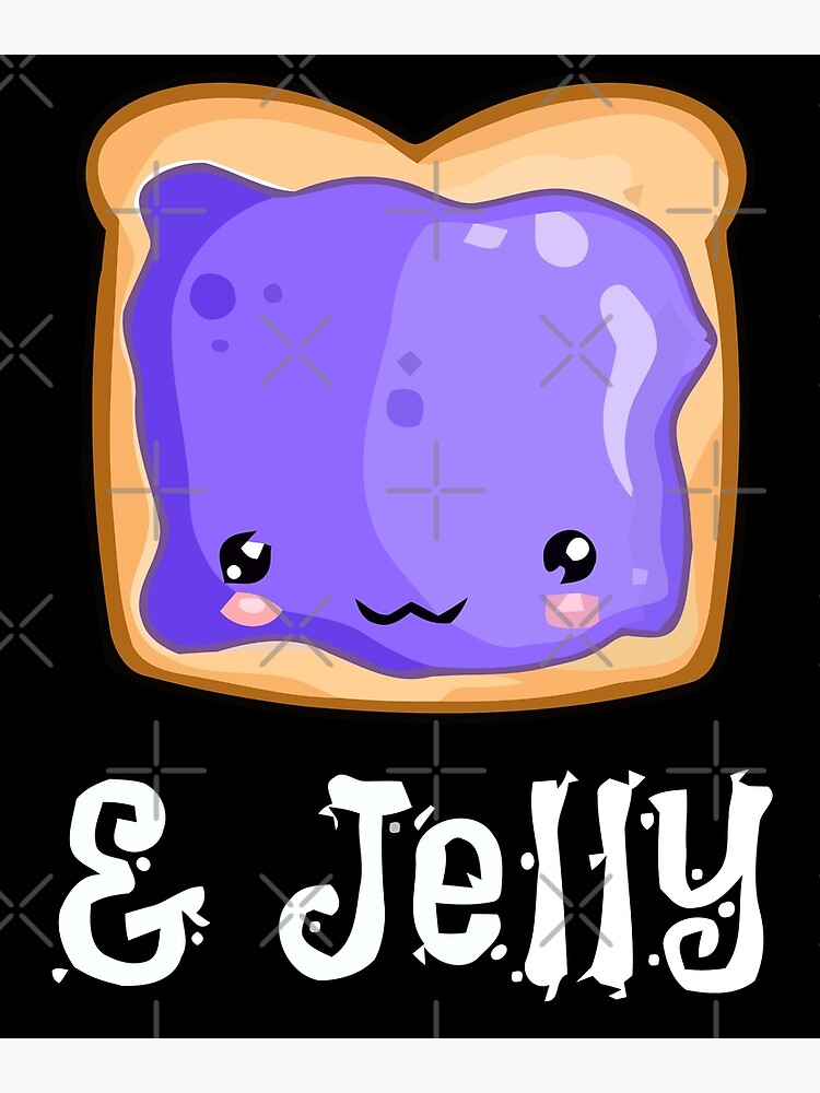 Disover Peanut Butter And Jelly Kawaii Matching Blueberry Premium Matte Vertical Poster
