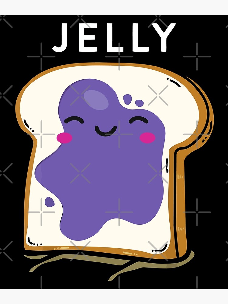 Disover Peanut Butter And Jelly Kawaii Matching Blueberry Premium Matte Vertical Poster