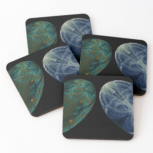 Item preview, Two Hearts Devided - Fractal Hearts Mug designed and sold by jade-cooper-art.