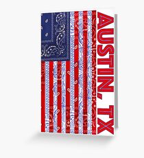 Austin, TX USA - Flagdana Greeting Card