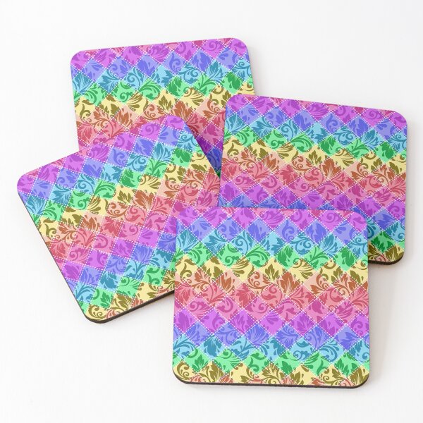Item preview, Rustic Rainbow Patchwork designed and sold by CatCoconut-Art.