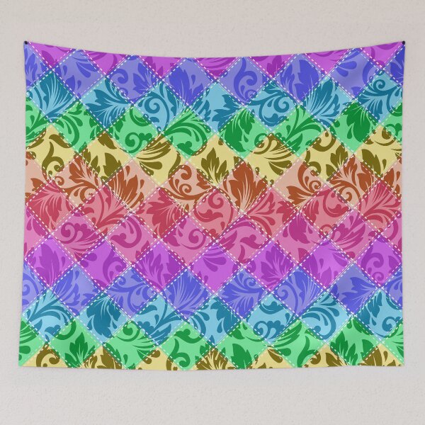 Item preview, Rustic Rainbow Patchwork designed and sold by CatCoconut-Art.