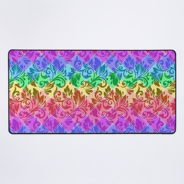 Artikelvorschau, Rustikales Regenbogen-Patchwork entworfen und verkauft von CatCoconut-Art.